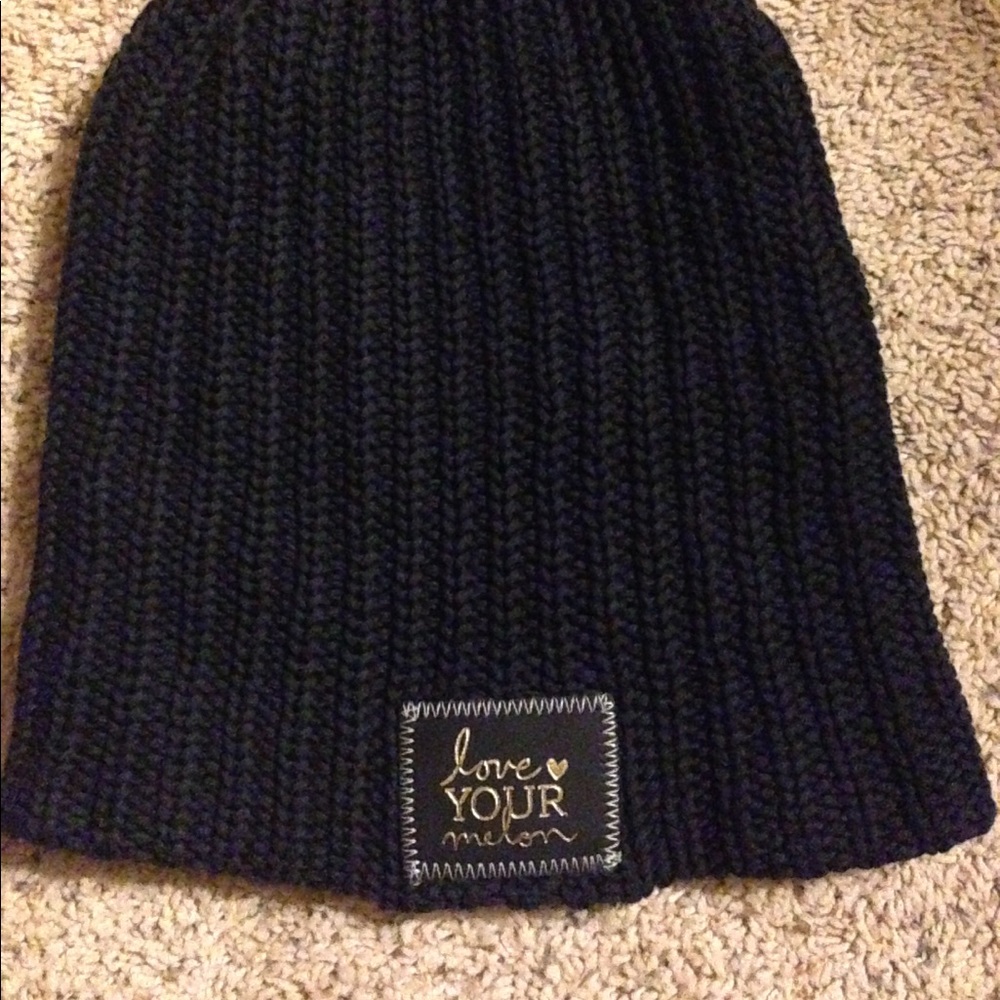 Love Your Melon gold foil beanie